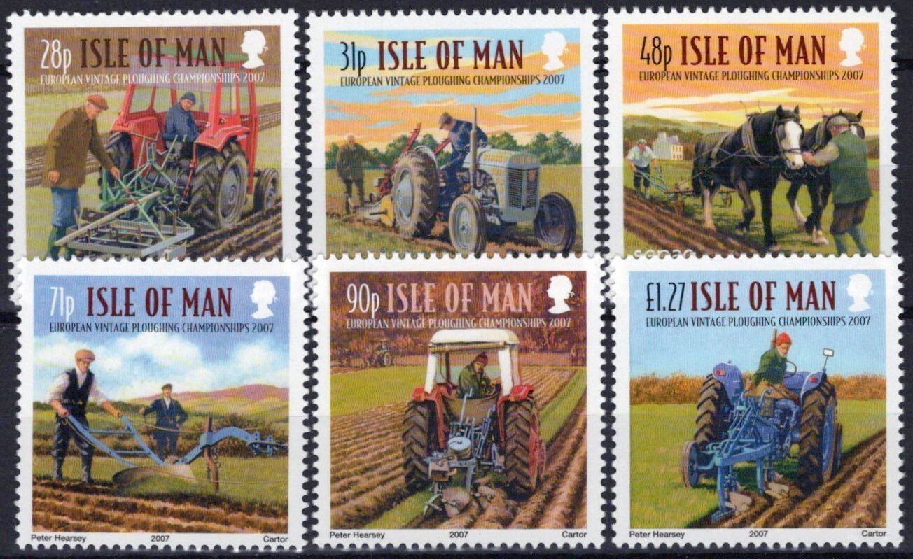 Isle of Man 1228-1233 MNH Plowing Championships Farming ZAYIX 061223SM177M