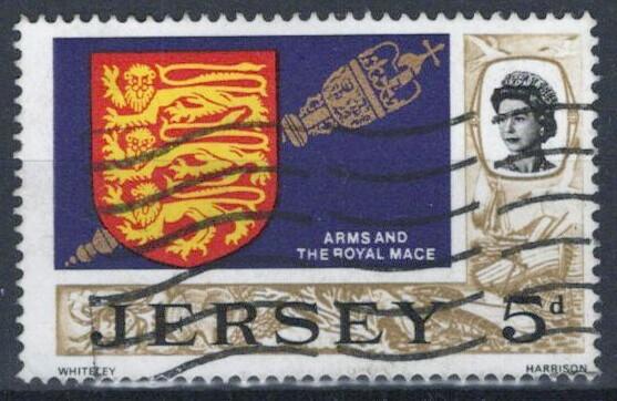 Jersey 12 Used 5d Arms and Royal Mace ZAYIX 033023S02