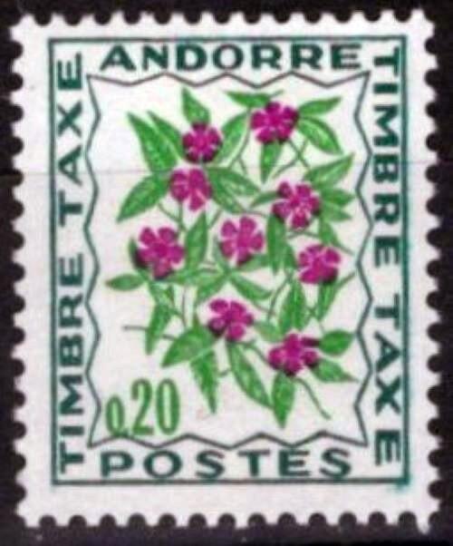 French Andorra J49 MNH Postage Due Flowers Plants Nature ZAYIX 071823S59M
