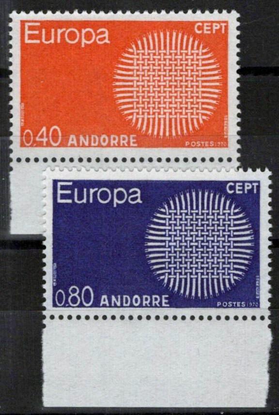 French Andorra 196-197 MNH Europa Cept ZAYIX 071823S64M