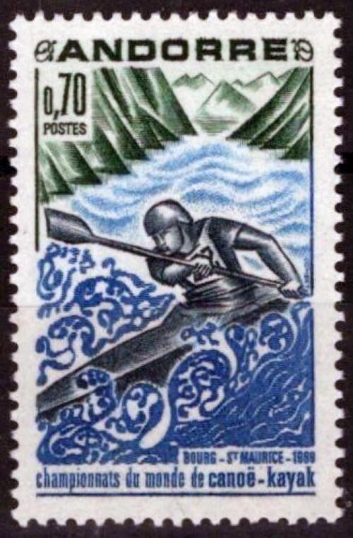 French Andorra 190 MNH Kayaks Sports ZAYIX 071823S68M