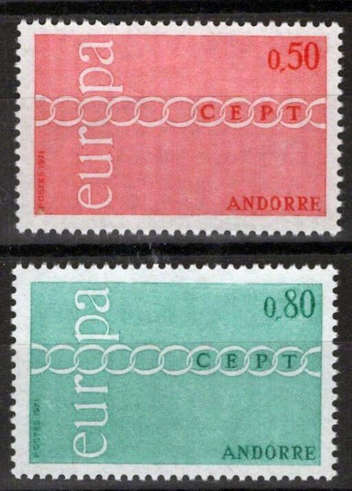 French Andorra 205-206 MNH Europa Cept ZAYIX 071823S60M