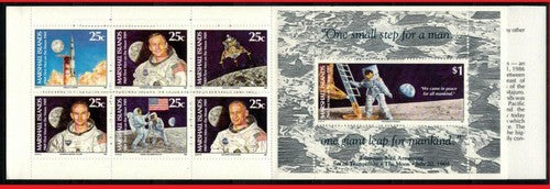 Marshall Islands 238a MNH Apollo Moon Landing Booklet Zayix Stamps 0125M001M