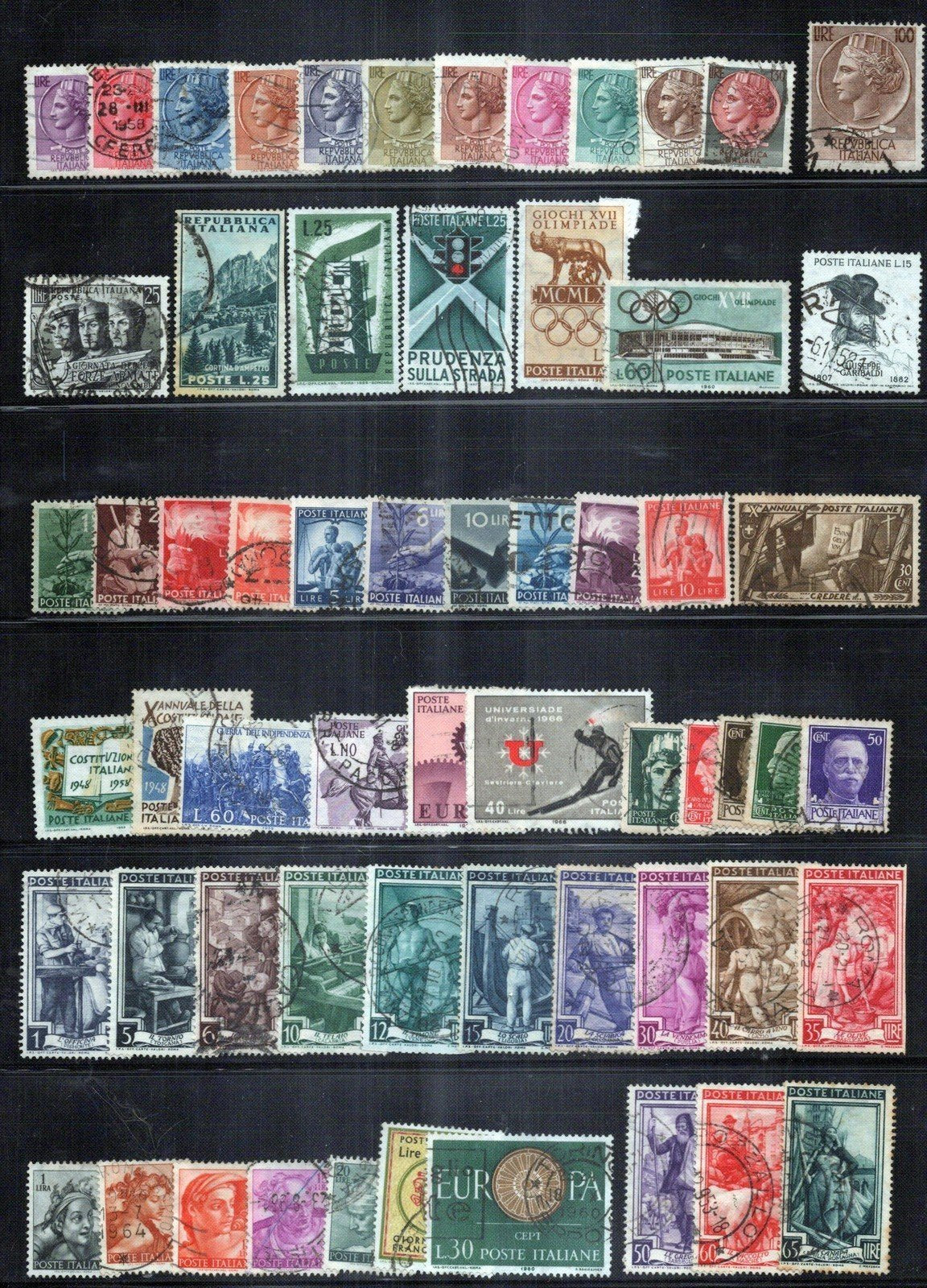 Italy Stamp Collection Used All Different Zayix Stamps ZAYIX 0425S0023