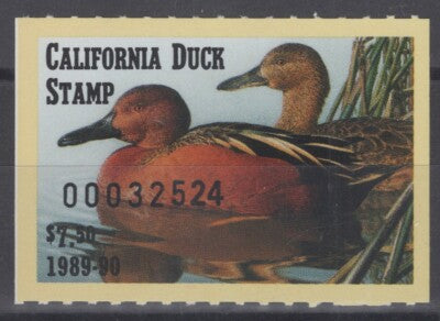 1989 California 20 MNH US State Duck Stamp Birds ZAYIX 062322S76