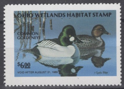 1988 Ohio 7 MNH US State Duck Stamp Birds ZAYIX 062322S58