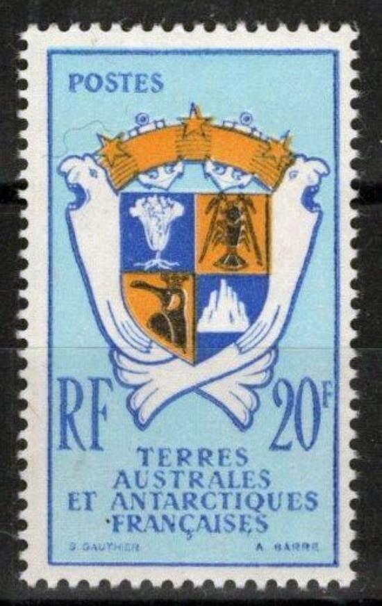FSAT TAAF 15 VLH Coat of Arms Arctic National Emblems ZAYIX FSAS0019