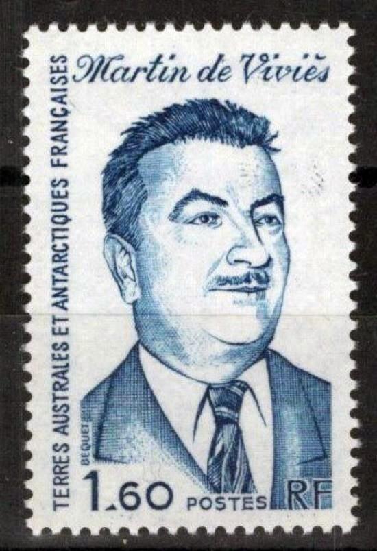 FSAT TAAF 100 MNH Arctic Explorer Martin de Vivies, navigator ZAYIX FSAS0079M