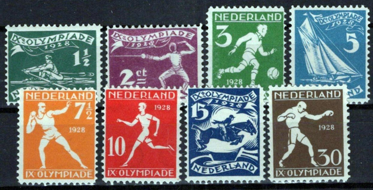 Netherlands B25-B32 MH Semi-Postal Olympics Sports Games Zayix Stamps 0325S012