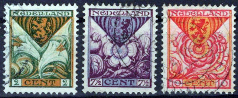 Netherlands B9-B11 Used Coat of Arms South Holland Zayix Stamps 0325S018