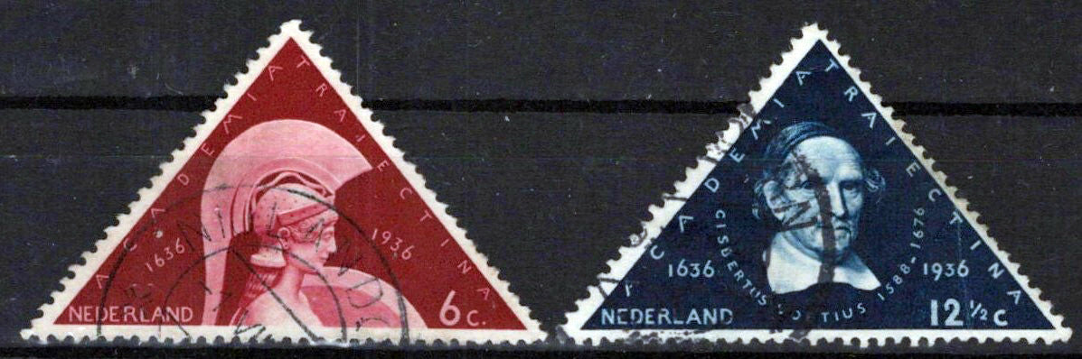 Netherlands 204-205 Used Minerva Gisbertus Voetius Zayix Stamps 0325S059