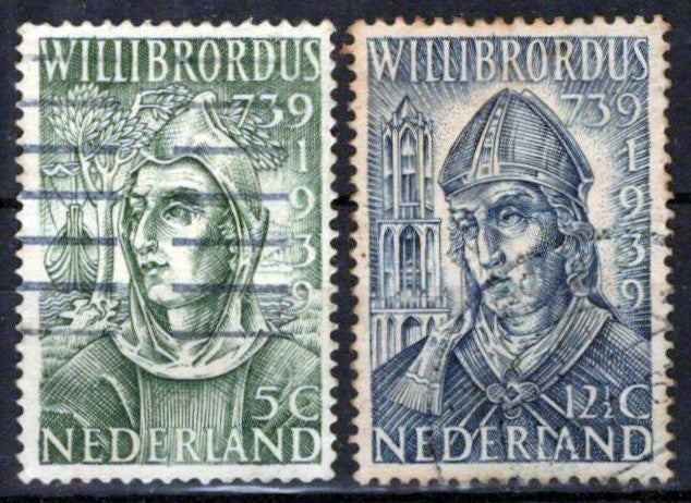 Netherlands 212-213 Used St. Willibrord Ships Zayix Stamps 0325S064