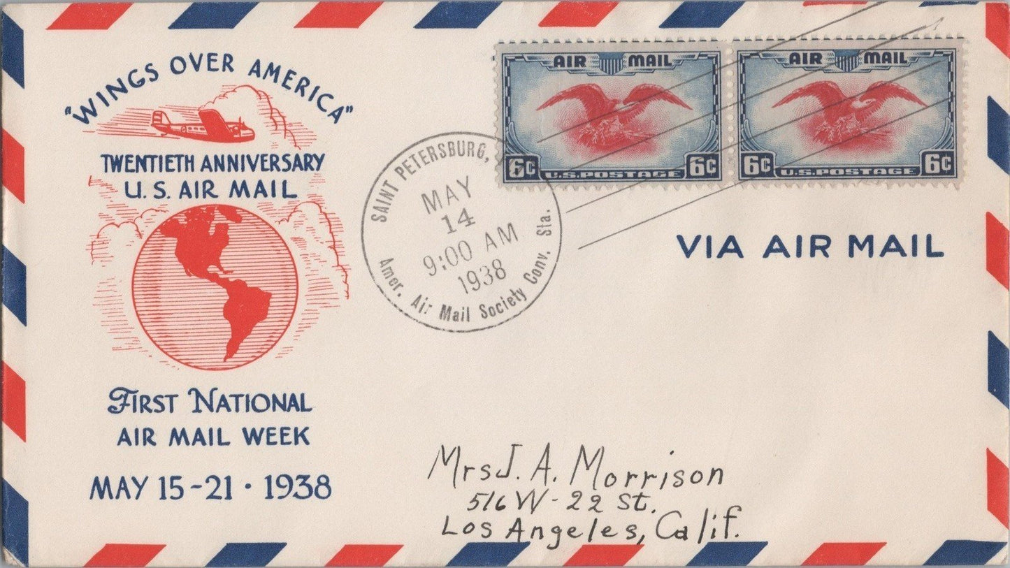 Air Mail FDC US C23-48 Pavey Envelope & Tag Co. St. Petersburg ZAYIX 062822SM40