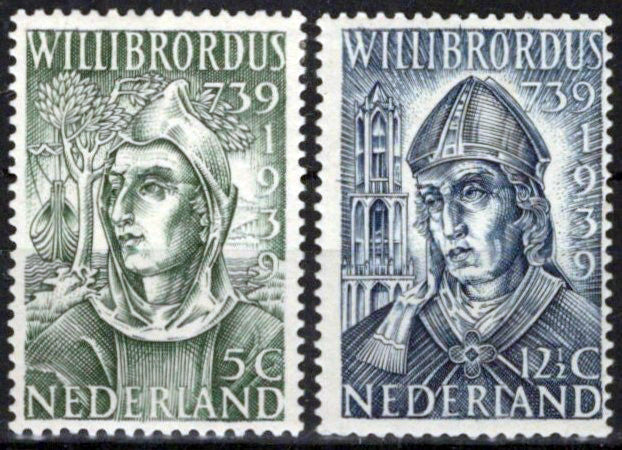 Netherlands 212-213 MH St. Willibrord Ships Zayix Stamps 0325S065M
