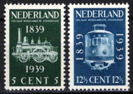 Netherlands 214-215 MNH Woodburning Engine Electric Car Zayix Stamps 0325S066M