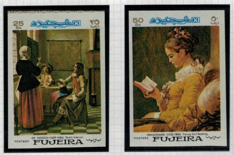 Fujeira UAE Mi 198-205B MNH impf Art Famous Paintings Renoir ZAYIX 021622S862M