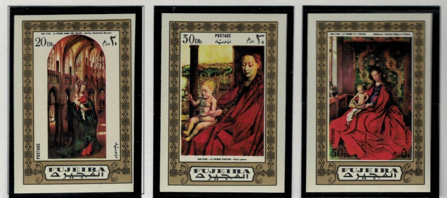 Fujeira UAE Mi 876-880B MNH Impf Art Paintings Mary Madonna ZAYIX 030222S52