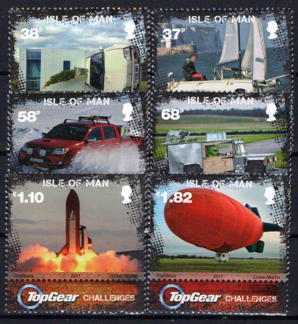 Isle of Man 1463-1468 MNH Top Gear Entertainment Boats Space ZAYIX 073123SM21M