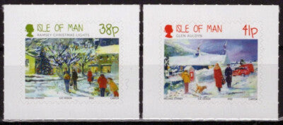 Isle of Man 1534-1535 MNH Self Adhesive Christmas Landscapes ZAYIX 073123SM25M
