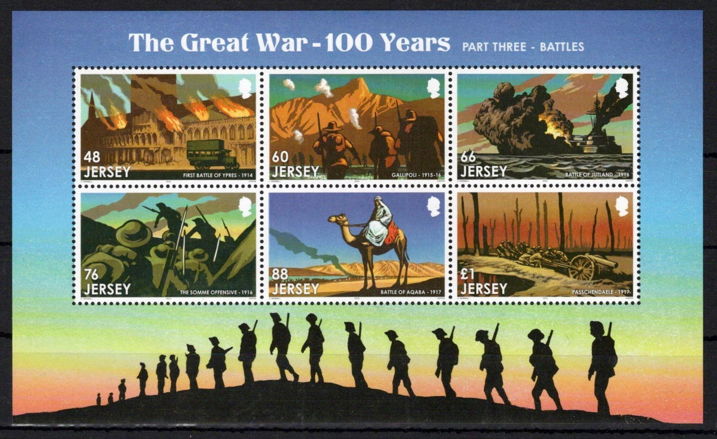 Jersey 1983a MNH World War I Military Battles ZAYIX 101623SM22M