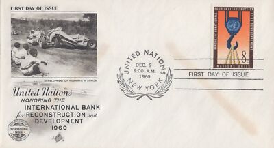 UN 87 Art Craft FDC International Bank for Reconstruction ZAYIX 032323SM58M