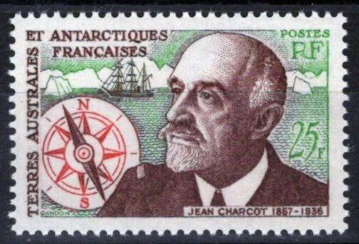 FSAT TAAF 21 MNH Arctic Explorer Jean Charcot Compass Rose ZAYIX 092922S89STAN