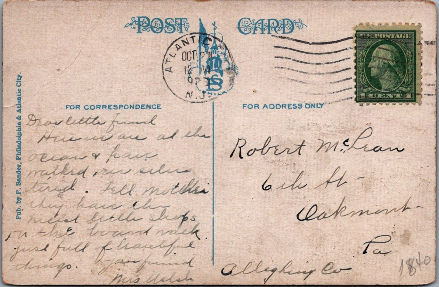 ZAYIX Postcard Capt Young's Residence Biplane Sailboat Million $ Pier 090222PC45