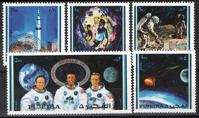 Fujeira 642-646 MNH Space Apollo 14 Rocket Moon Exploration ZAYIX 042523S15