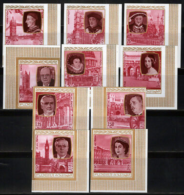 Fujeira 475 B-484 B MNH Imperf Historical Figures Churchill ZAYIX 042523S09