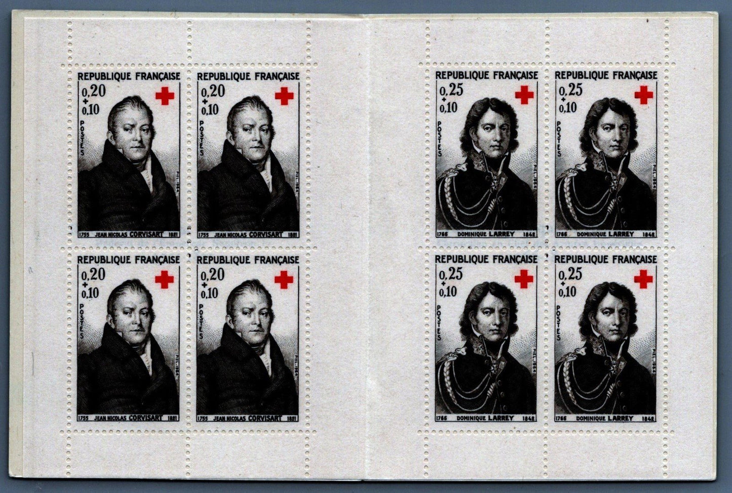 France B385a MNH Bklt Semi-Postal Jean Nicolas Corvisart 092222SM144