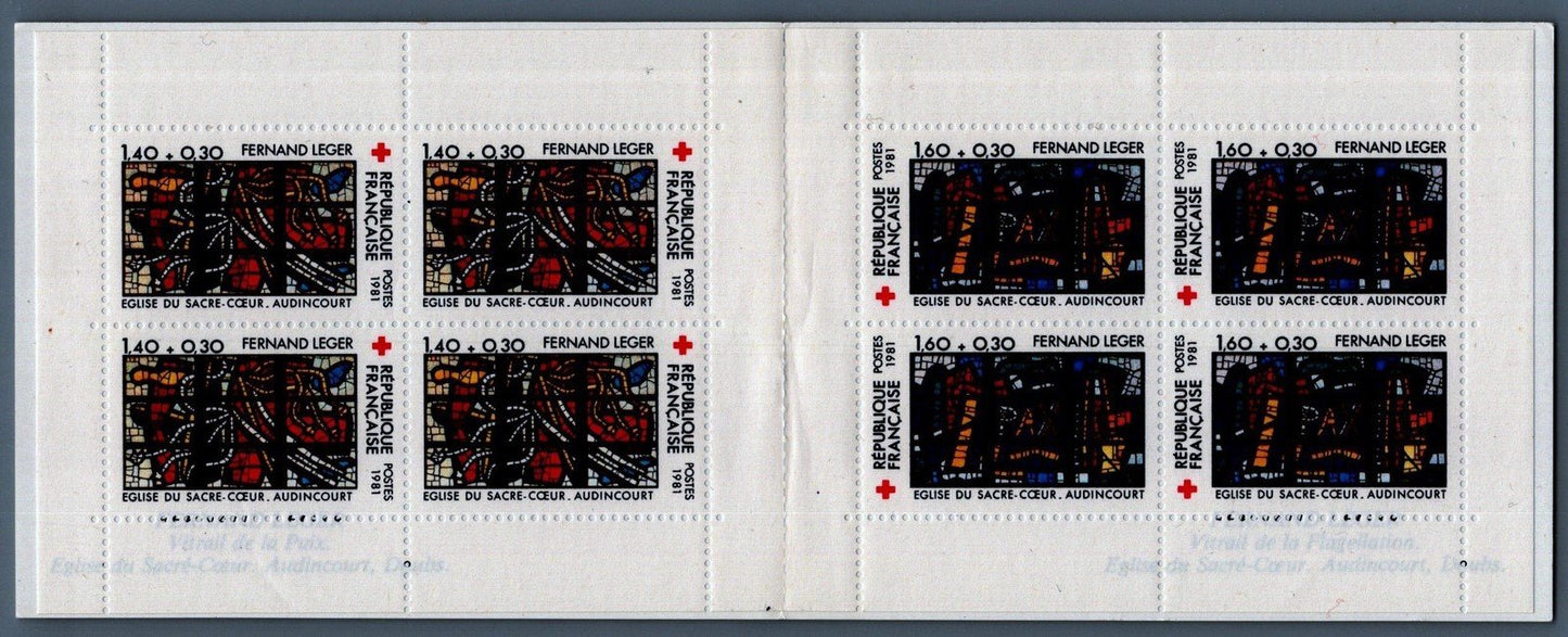 France B540a MNH Bklt Semi-Postal Stained Glass Church 092222SM147
