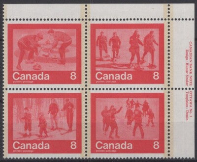 Canada 647a MNH Block Sports Olympics Snowshoeing Curling Skiing ZAYIX 121722S04