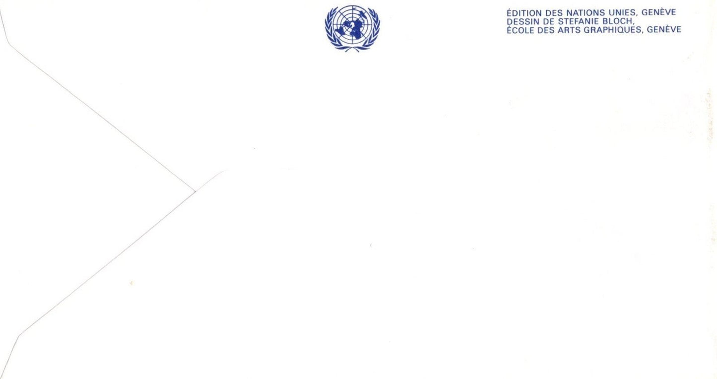 United Nations Geneva FDC 45th Year souvenir sheet UNPA ZAYIX 031823SM132