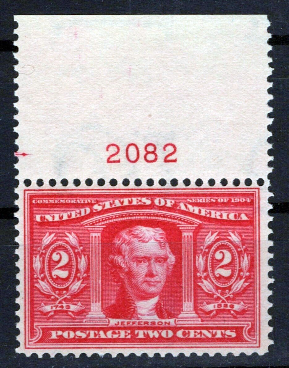 US 324 MNH VF with Plate Number, 2c carmine Louisiana Purchase ZAYIX 0424MAR0014