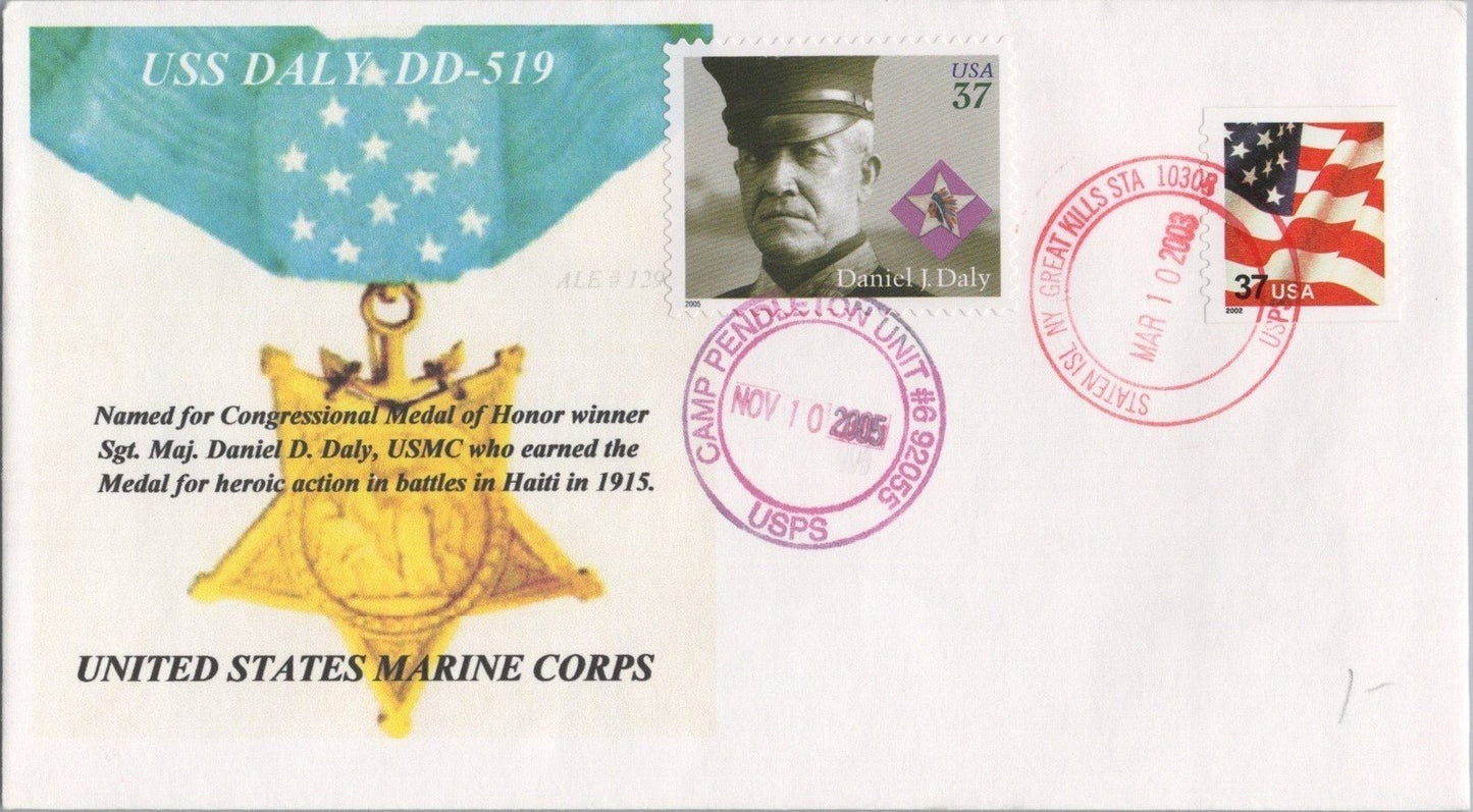 FDC US 3964 Alvin Eckert Marines Camp Pendleton / Great Kills ZAYIX 070422SM36