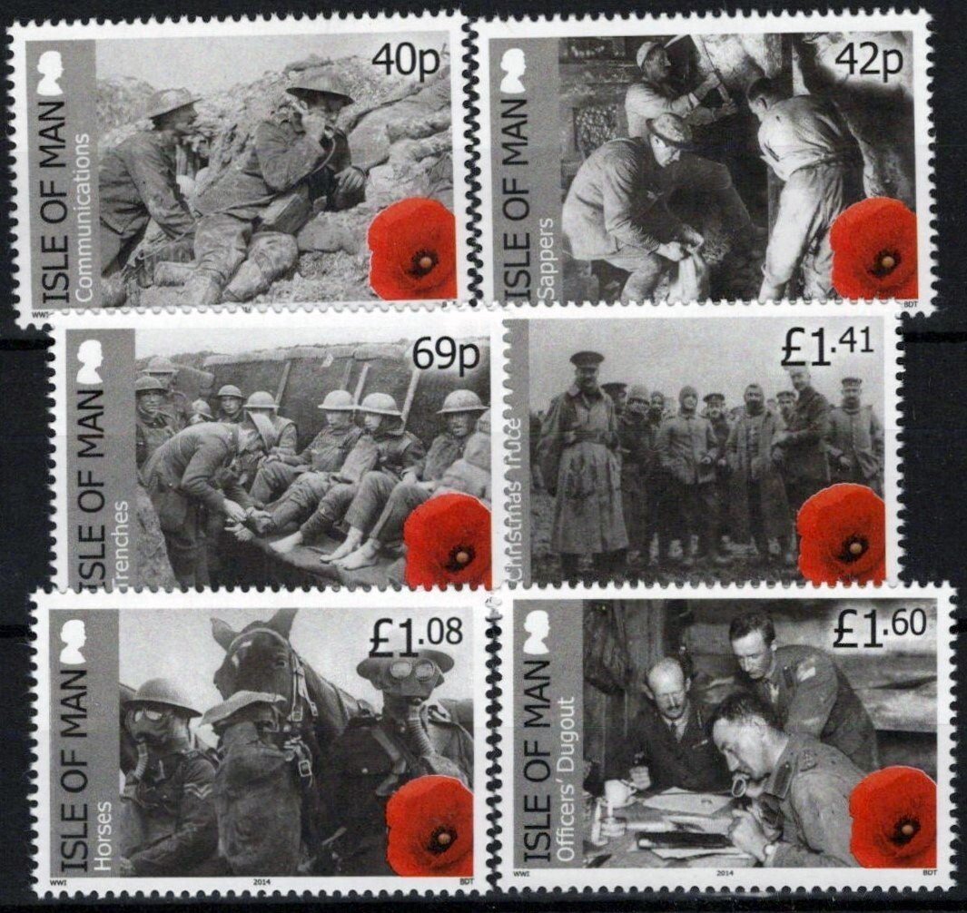 Isle of Man 1620-1625 MNH WWI Photographs Military ZAYIX 033023S42