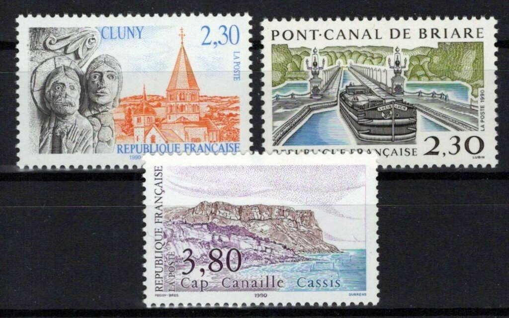 France 2215-2217 MNH Architecture Seascapes Boats Tourism ZAYIX 1024S0059M