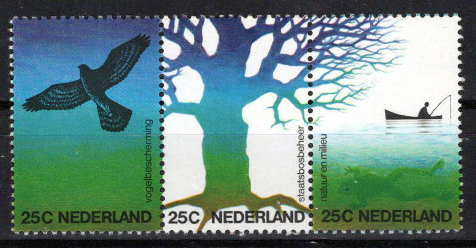 Netherlands 512 MNH Trees Birds Fishing Zayix Stamps 0225S0044M