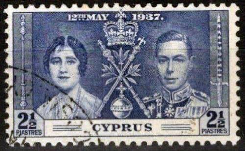 Cyprus 142 used 2 1/2p Coronation issue Royalty 020123-S29M