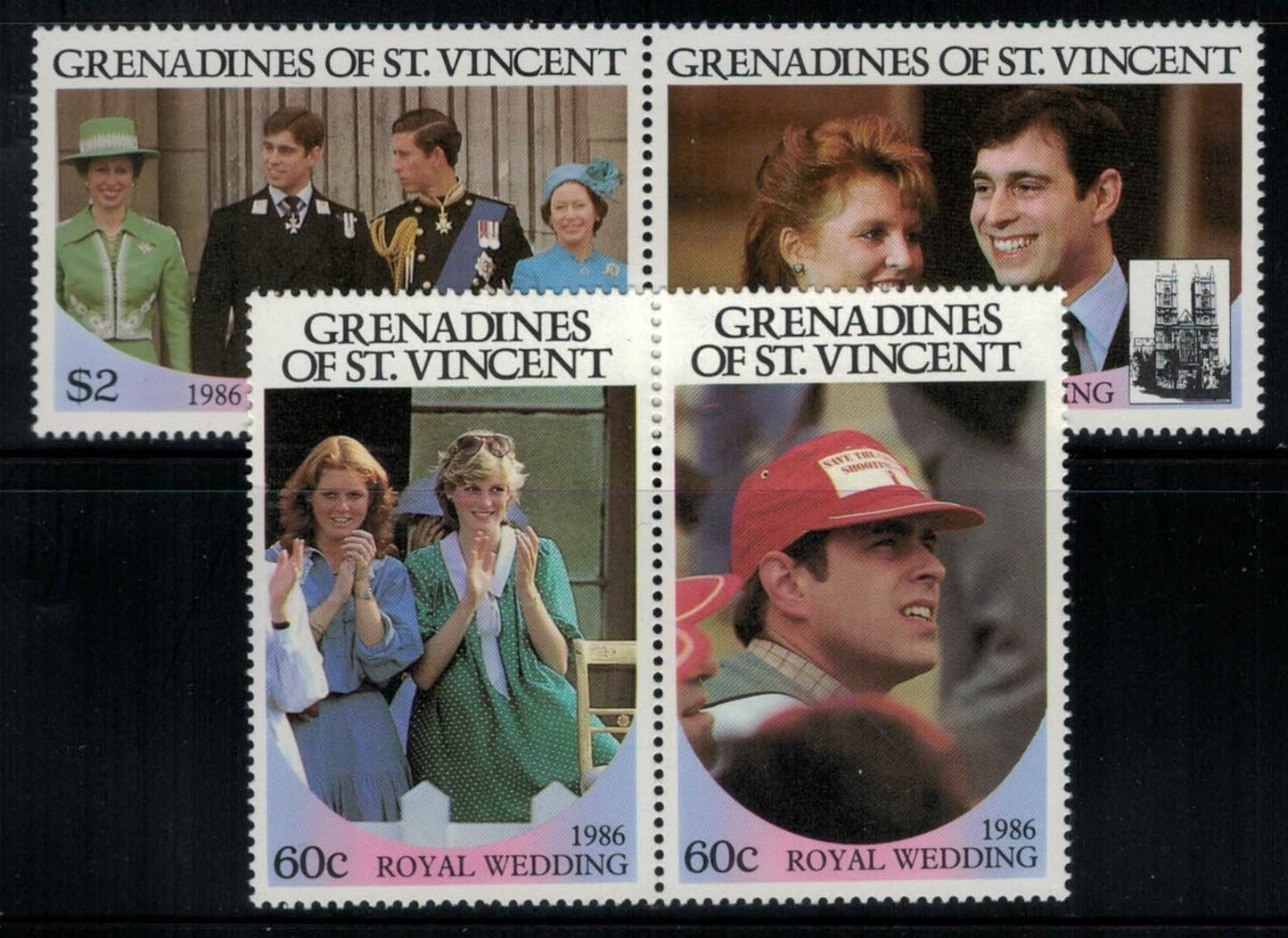 St. Vincent Grenadines 539-540 MNH Royal Wedding Andrew Fergie ZAYIX 030822SM39M
