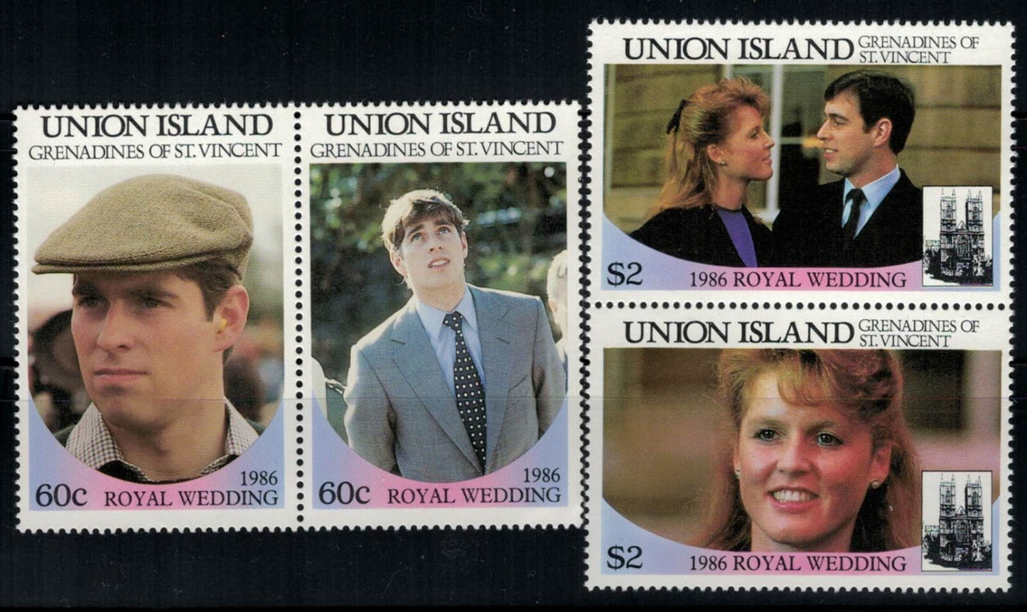 St. Vincent Union Is. 228-229 MNH Royal Wedding Fergie ZAYIX 030822SM08M
