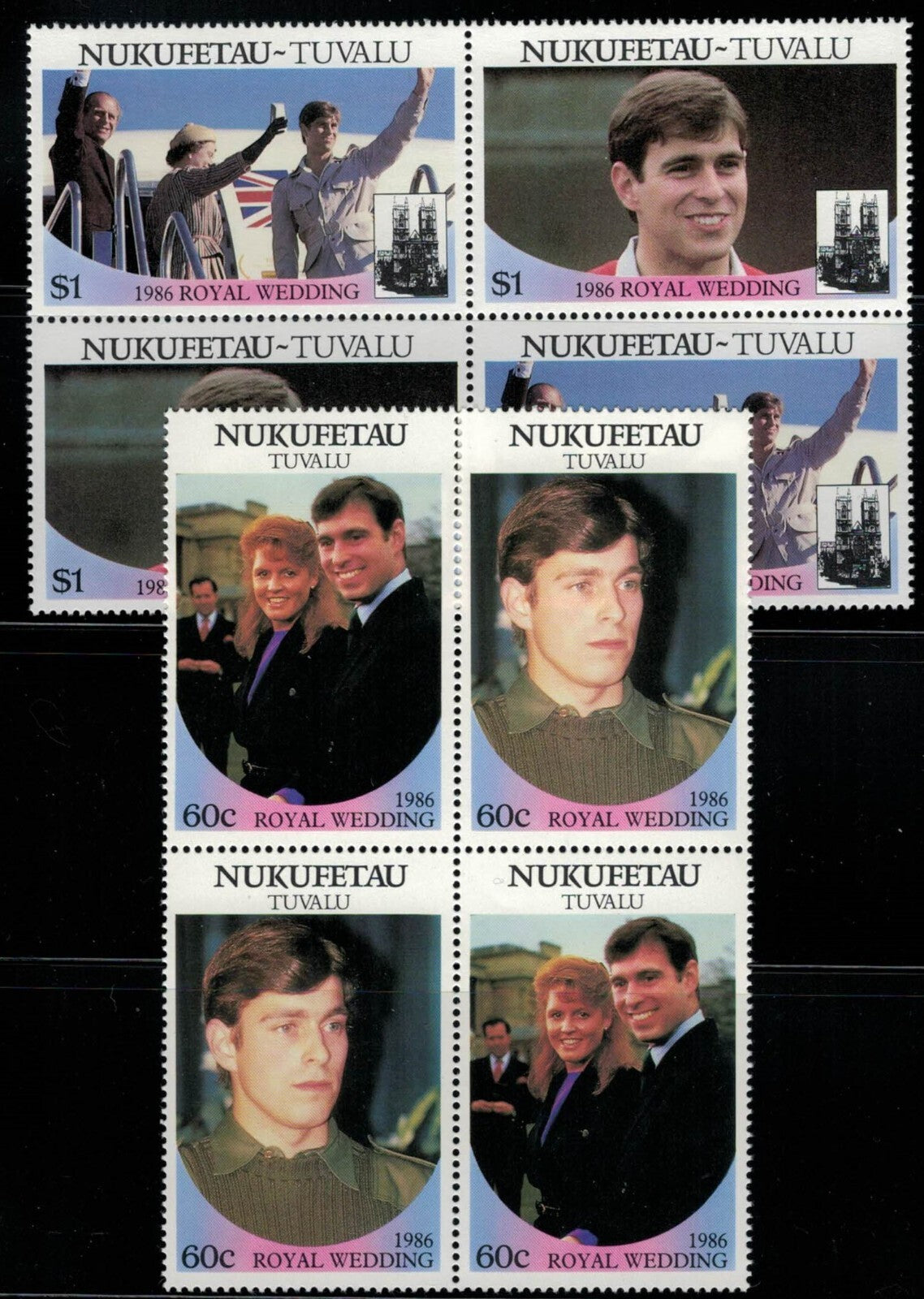 Tuvalu Nukufetau 63-66 MNH Royal Wedding blocks ZAYIX 030822SM23M