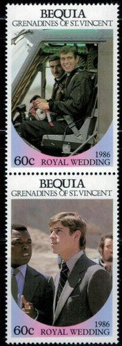 St. Vincent Grenadines, Bequia MNH Royal Wedding pairs ZAYIX 0224S0271M