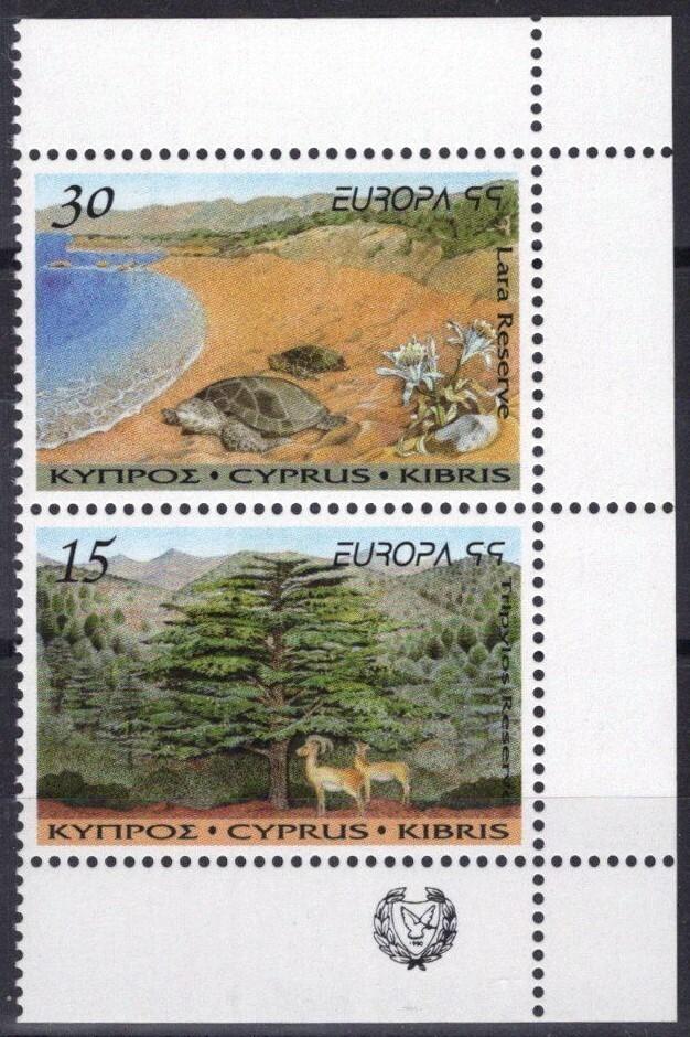 Cyprus 933-934 MNH Natl. Parks Nature Preserves Lara Reserve ZAYIX 090222S140