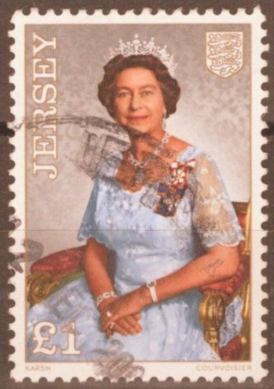 ZAYIX Great Britain - Jersey 389 Used Royalty Elizabeth II 60th B-Day