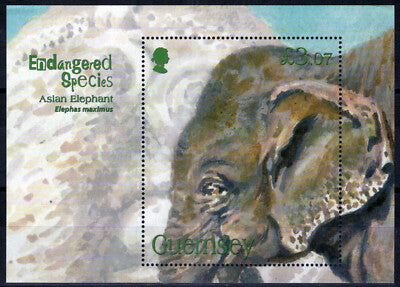 Guernsey 1075 MNH Endangered Species Wildlife Elephants ZAYIX 080323SM75M
