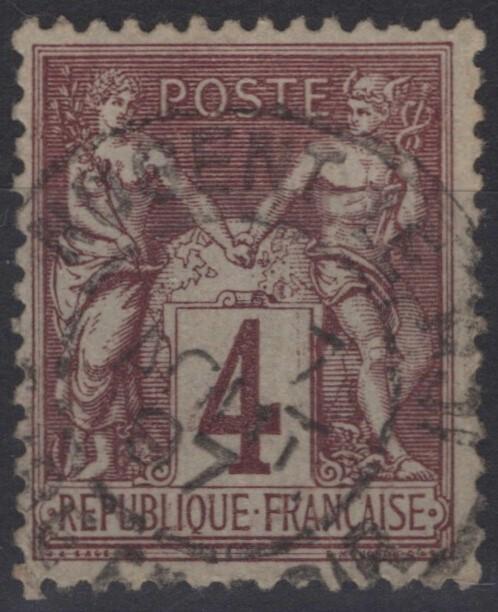 France 90 Used Type II 4c claret lav Peace & Commerce 051023SM67
