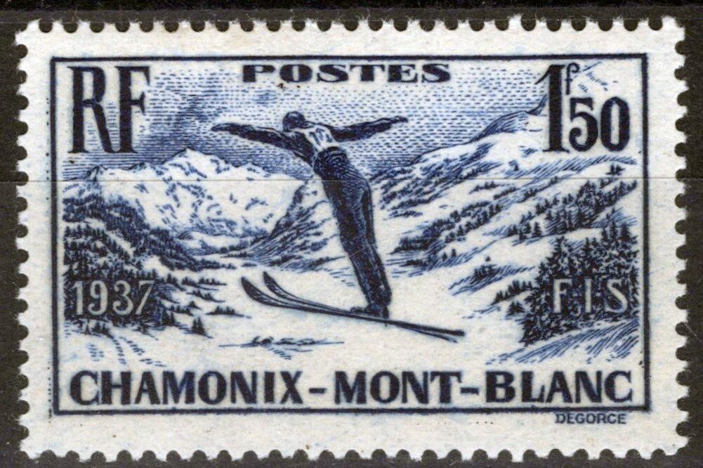 France 322 MNH Sports Intl Ski Meet Chamonix Mont Blanc 051023SM105M