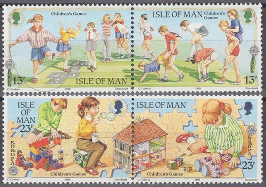 Isle of Man 396a-398a MNH Europa CEPT Children's Games Toys ZAYIX 021622SM17M