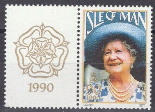 Isle of Man 425 MNH Queen Mother's Birthday Royalty with Label ZAYIX 021622SM27M